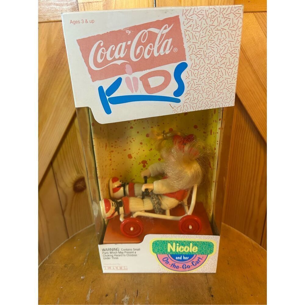 Vintage 1993 COCA-COLA KIDS NICOLE AND HER ON-THE-GO-CART (8639)